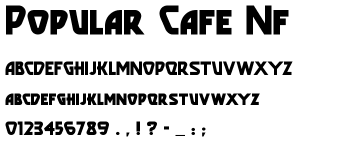 Popular Cafe NF font